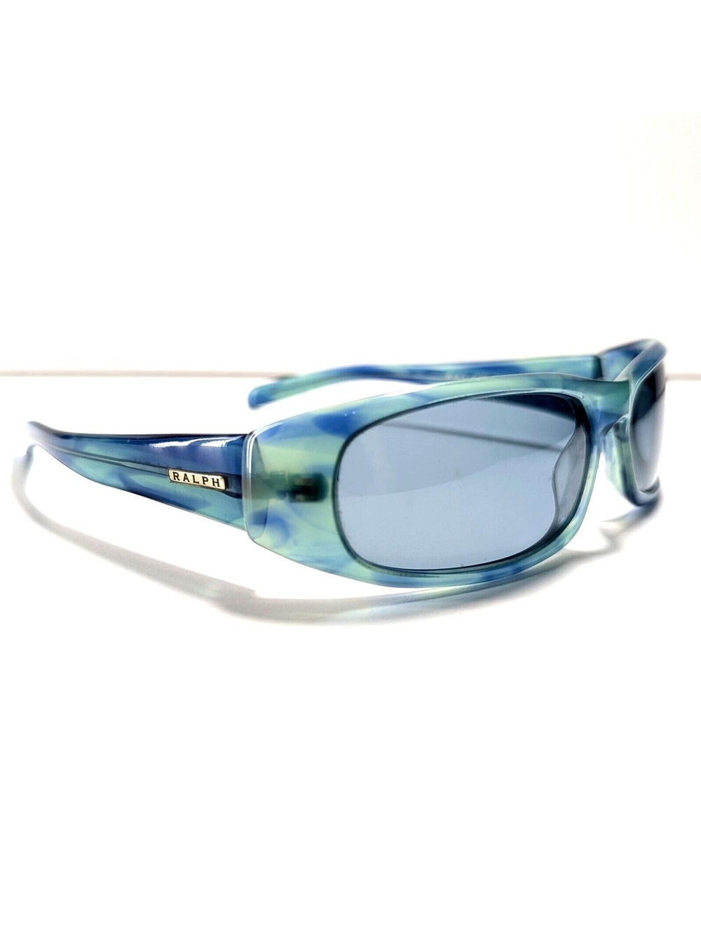 RALPH LAUREN 7544/S 086 Blue Green Vibrant Luxury Wrap Sunglasses 58-14-120